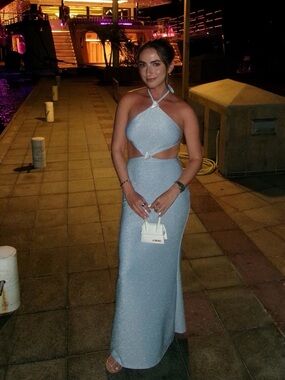 Shimmer Open Back Dress